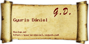 Gyuris Dániel névjegykártya